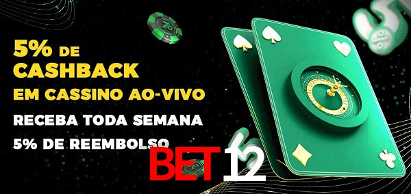 Promoções do cassino ao Vivo bet12